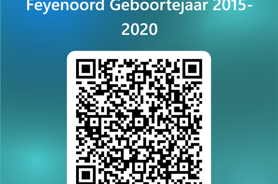 QRCode voor Inschrijving Talentendag 2026 SC Feyenoord Geboortejaar 2015-2020 